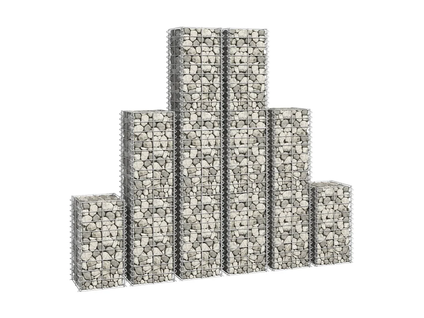 Cestas de muro de gaviones alambre galvanizado 6 unidades ES71123