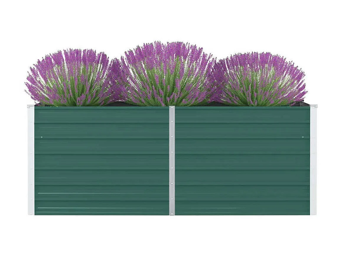 Fioriera da Giardino 160x80x45 cm in Acciaio Zincato Verde CFW39907