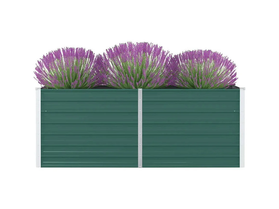 Jardinière 160 x 80 x 45 cm Acier galvanisé Vert BE2505