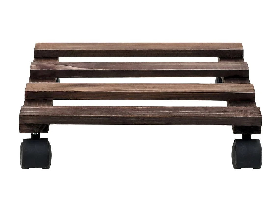 Jardinière Support roulant à plantes Bois de cèdre 4 pcs 25 x 25 cm BE2924