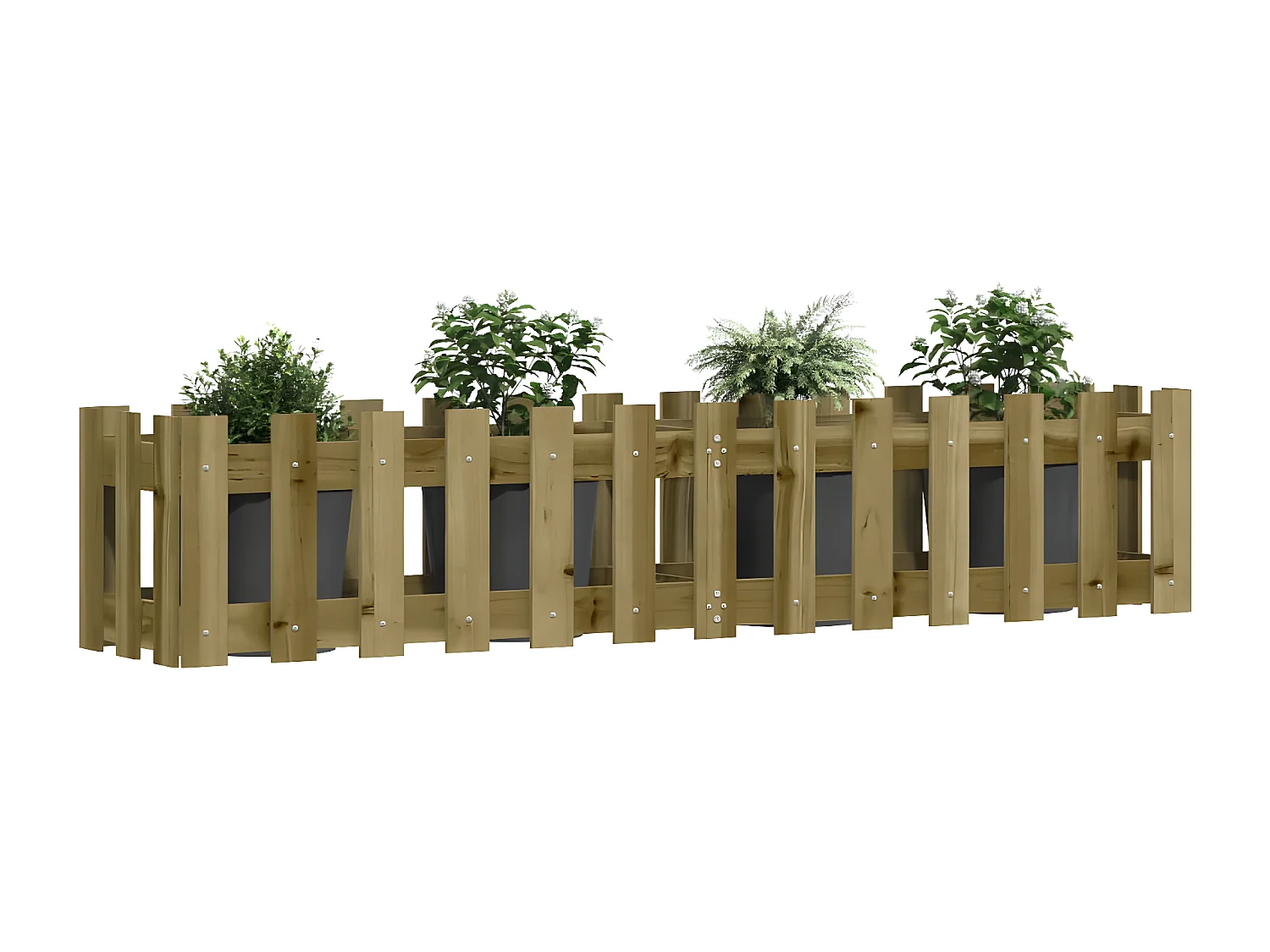 Plantenbak verhoogd hekontwerp 150x30x30 cm geïmpregneerd hout