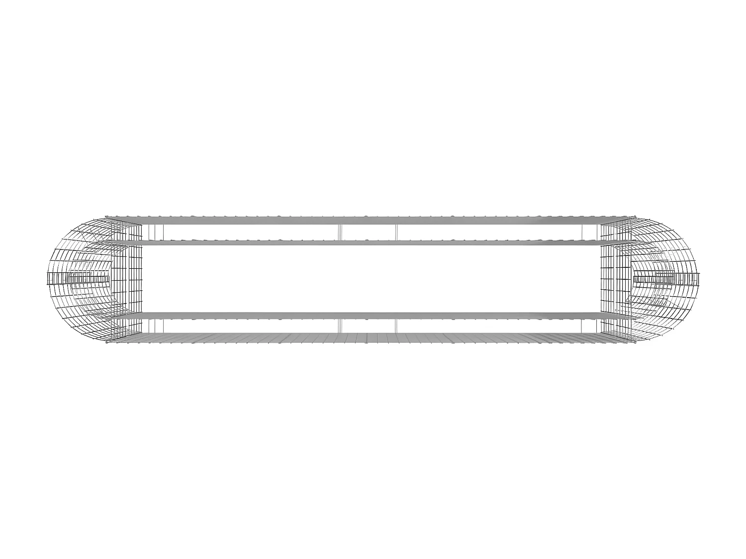 Gabion plantenbak verhoogd 260x50x100 cm gegalvaniseerd ijzer
