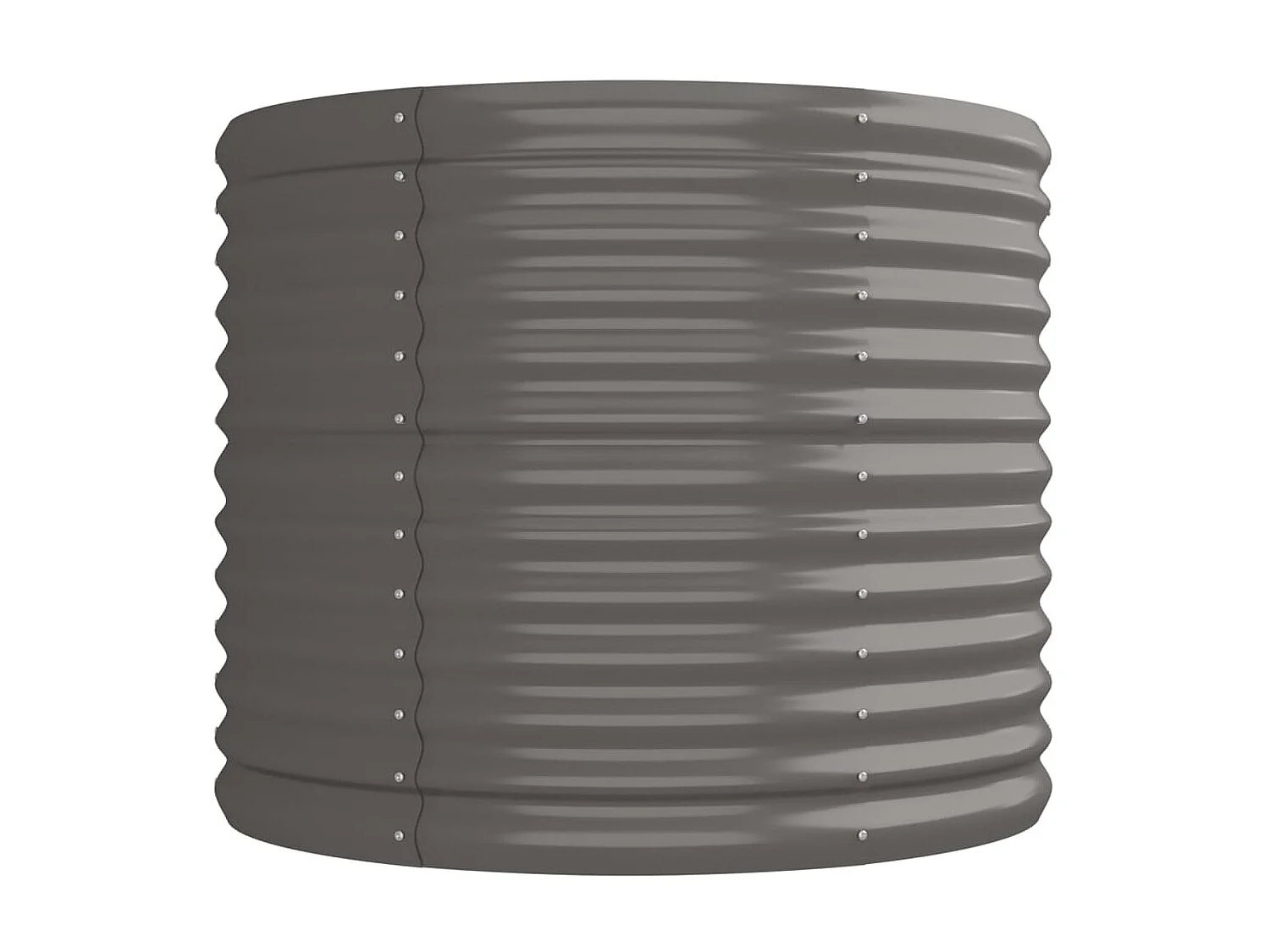 Jardinera arriate acero recubrimiento polvo gris 224x80x68 cm ES94753