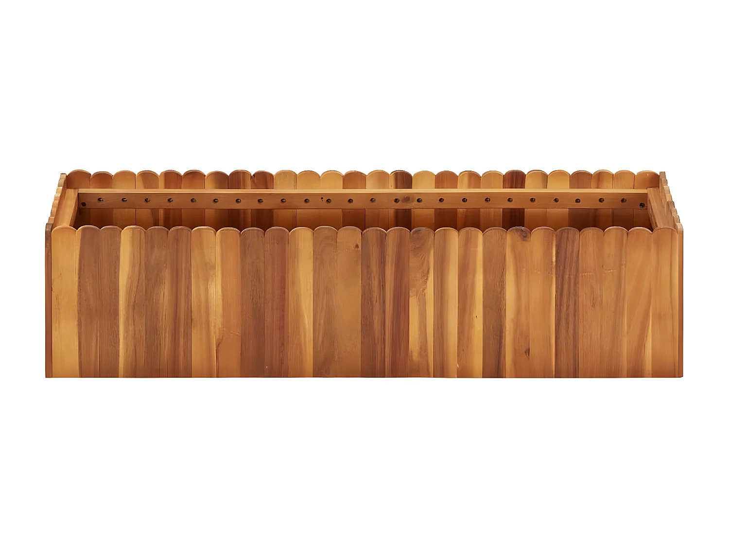 Vaso/floreira de jardim 100x30x25 cm madeira de acácia maciça PT886754