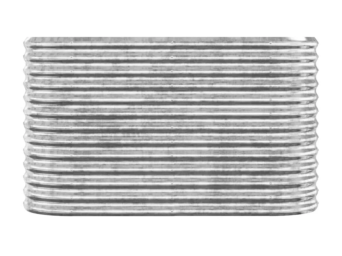 Jardinera arriate acero recubrimiento polvo plata 114x40x68 cm ES94153