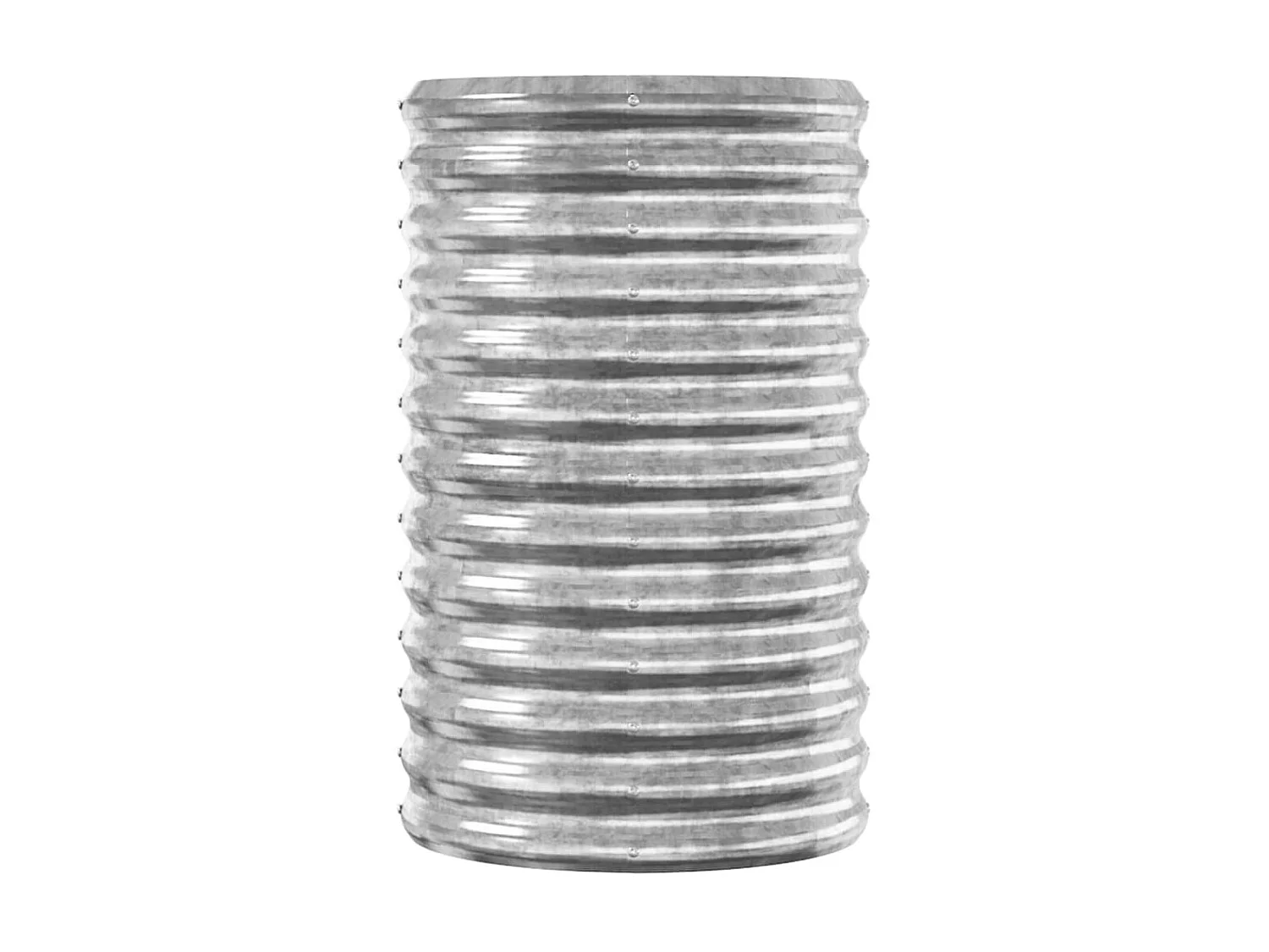 Jardinera arriate acero recubrimiento polvo plata 114x40x68 cm ES94153