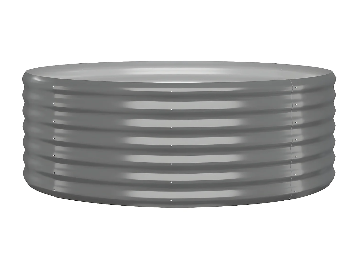 Jardinera arriate acero recubrimiento polvo gris 100x100x36 cm ES53331