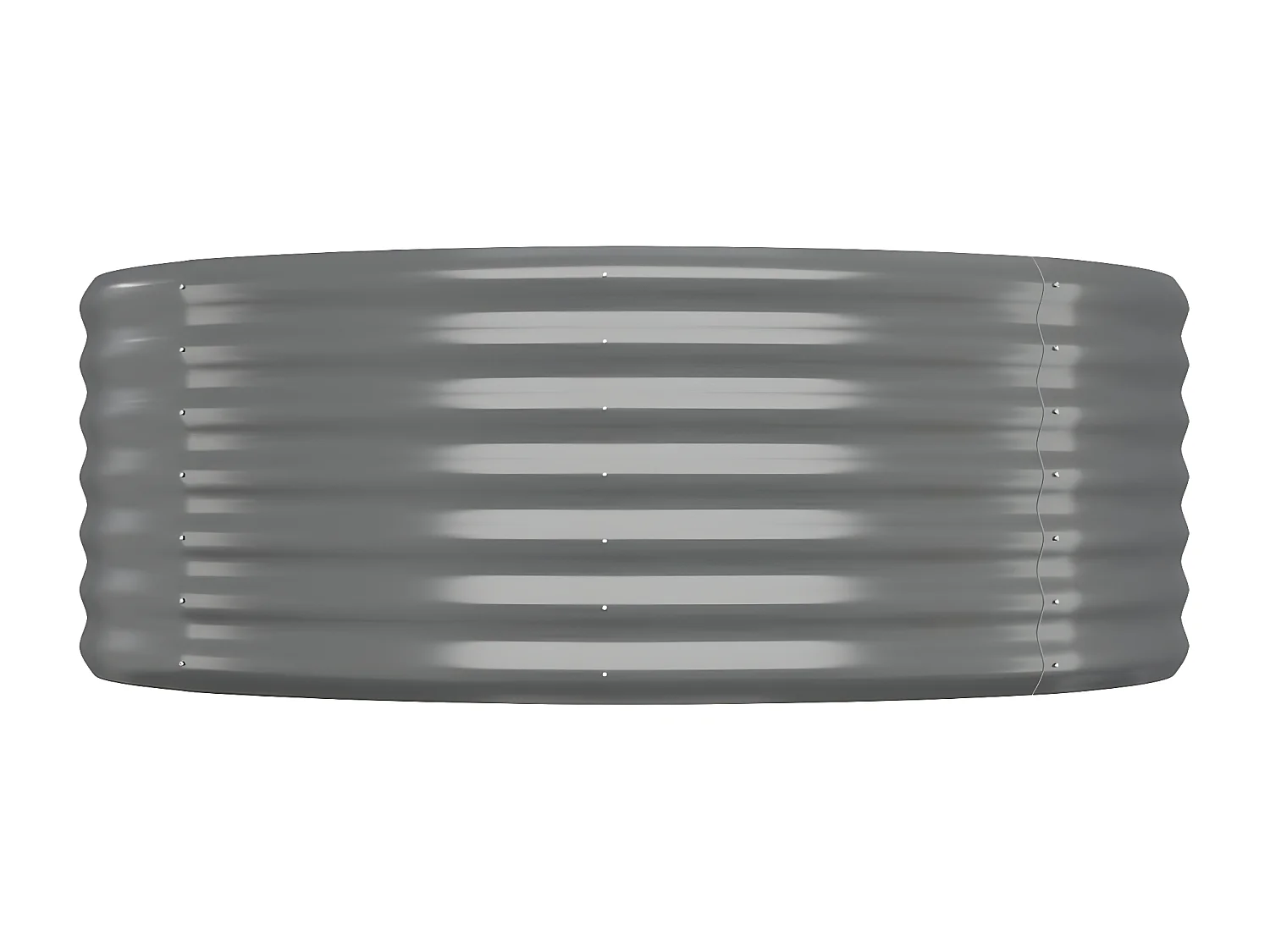 Jardinera arriate acero recubrimiento polvo gris 100x100x36 cm ES53331