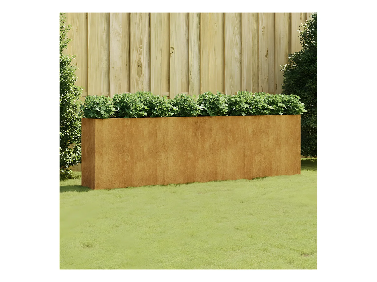 Jardinera acero corten 280x40x80 cm ES37812