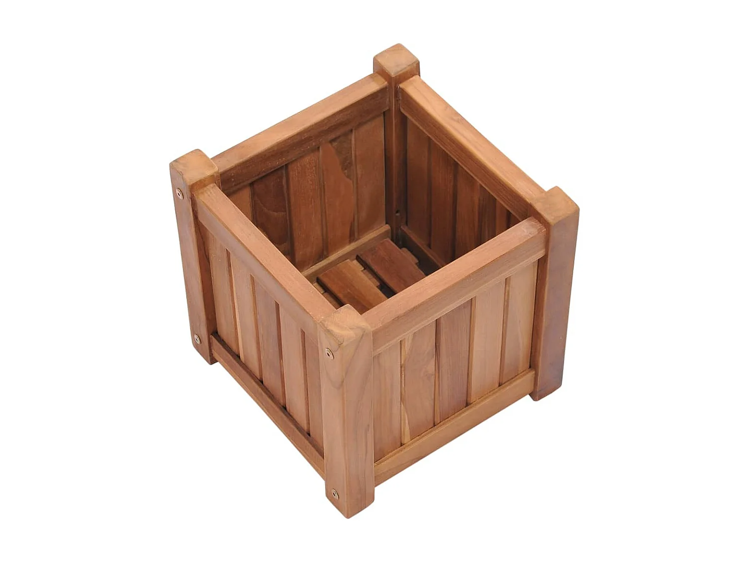 Plantenbak verhoogd 30x30x30 cm massief teakhout