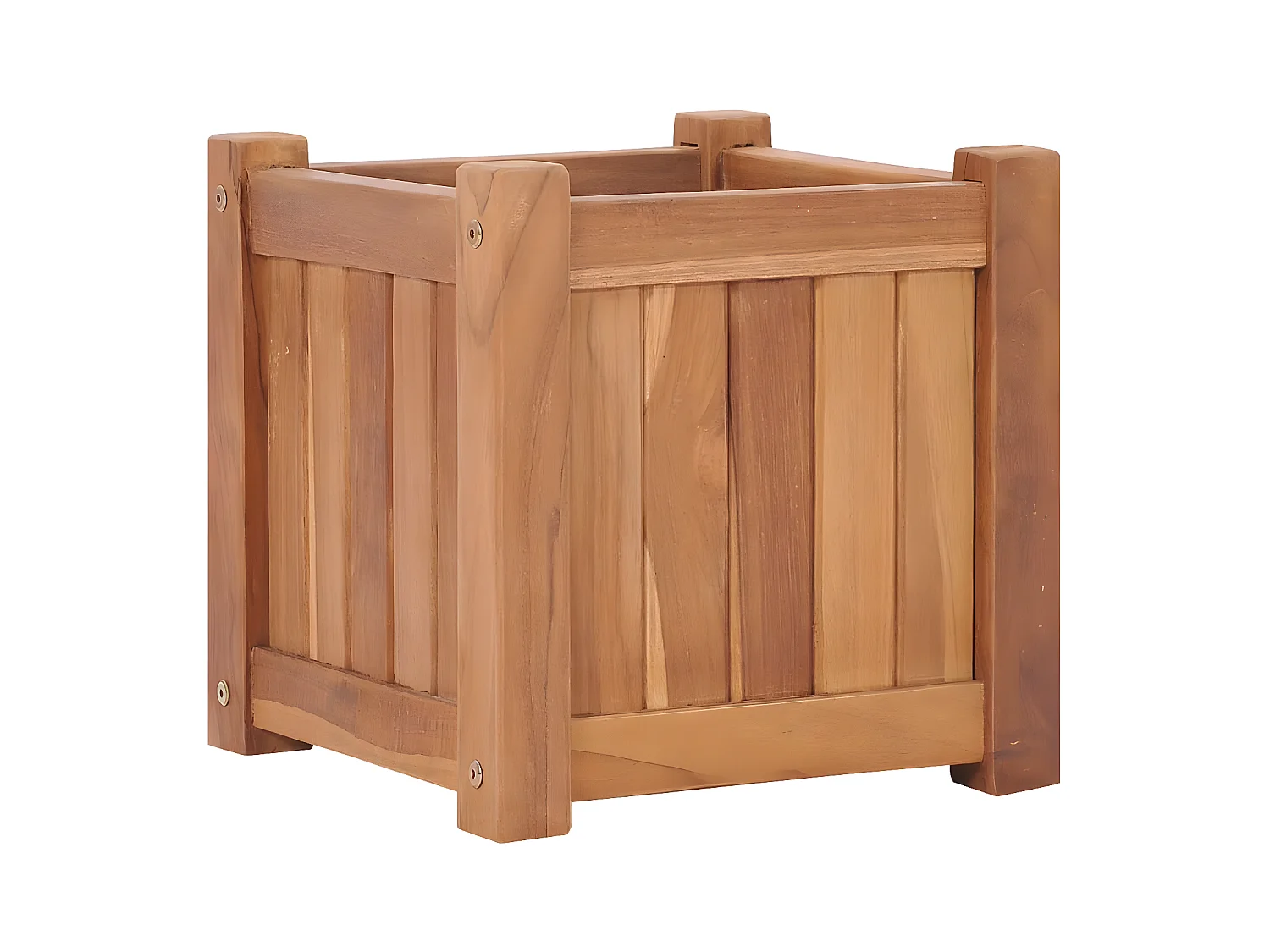 Jardinera elevado madera maciza de teca 30x30x30 cm ES90133