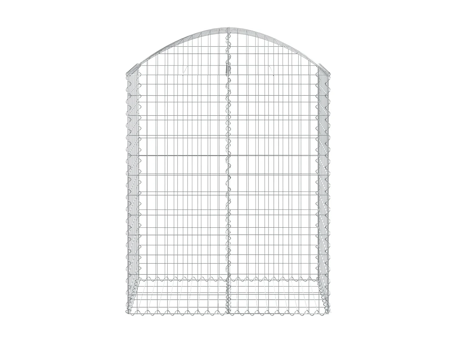 Panier de gabions arqué 100x50x120/140 cm Fer galvanisé WVGQ6300