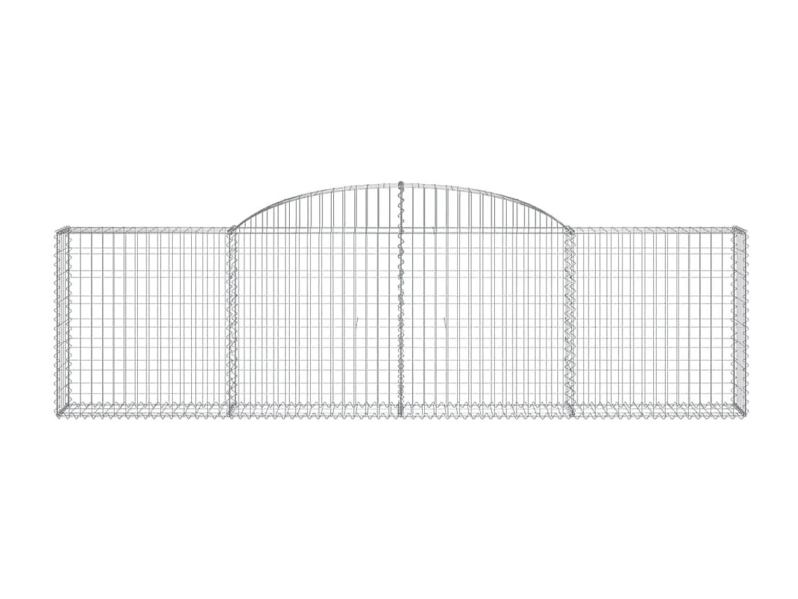 Cestas de gaviones 2 uds forma de arco hierro 300x30x80/100 cm ES97141