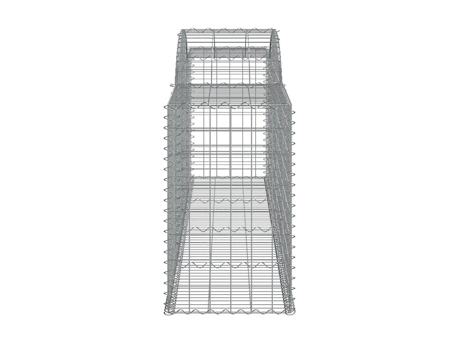 Paniers à gabions arqués 2 pcs 300x50x80/100 cm fer galvanisé WVGQ7028