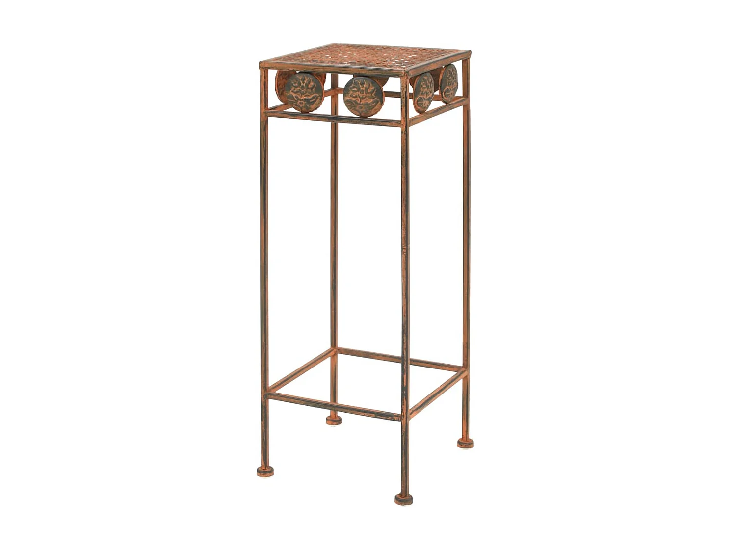 Juego de soportes de planta 3 pzas estilo vintage metal oxidado ES92457