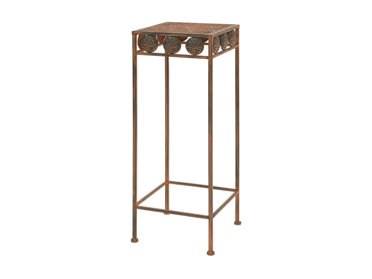 Juego de soportes de planta 3 pzas estilo vintage metal oxidado ES92457