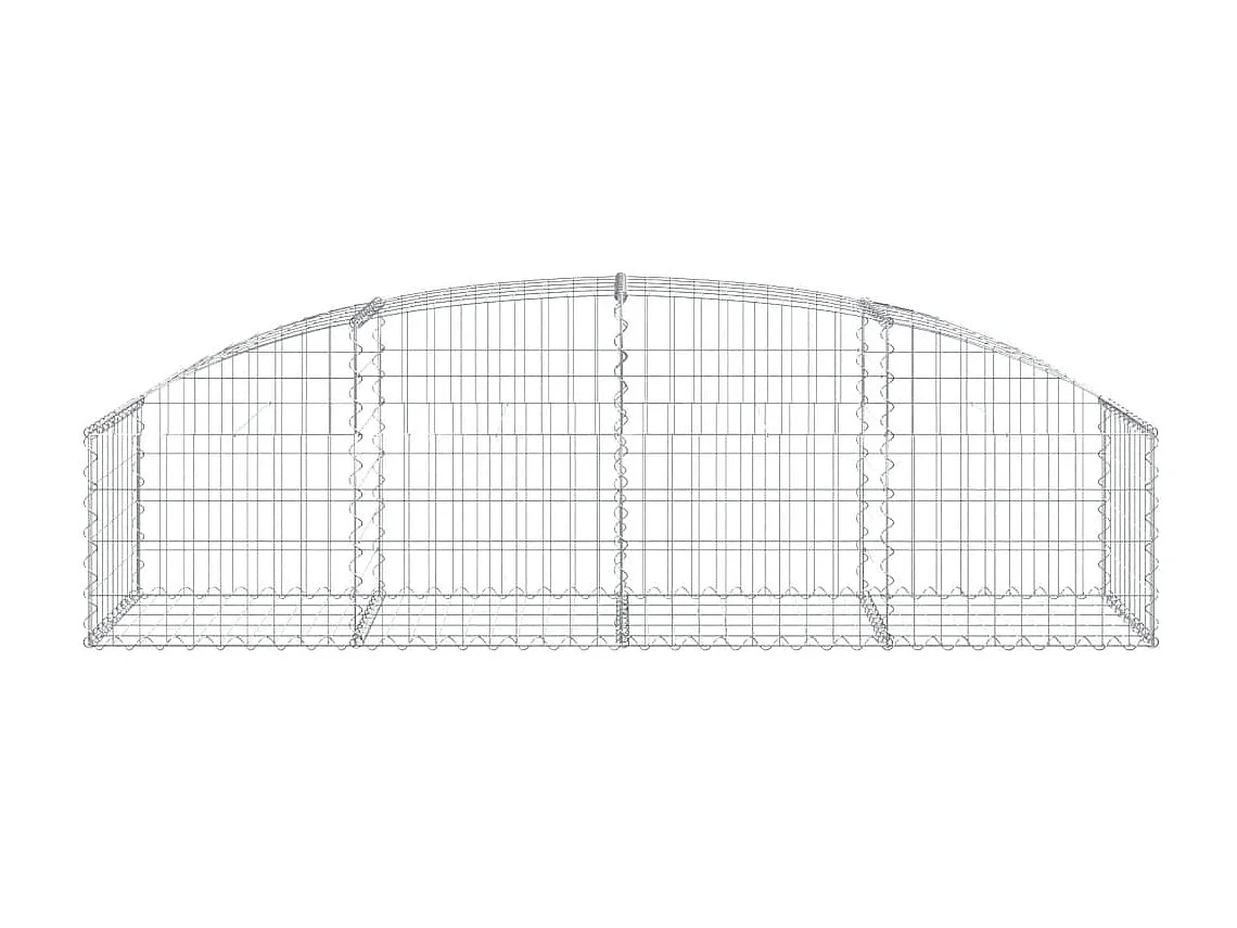 Panier de gabions arqué 200x50x40/60 cm Fer galvanisé WVGQ4593