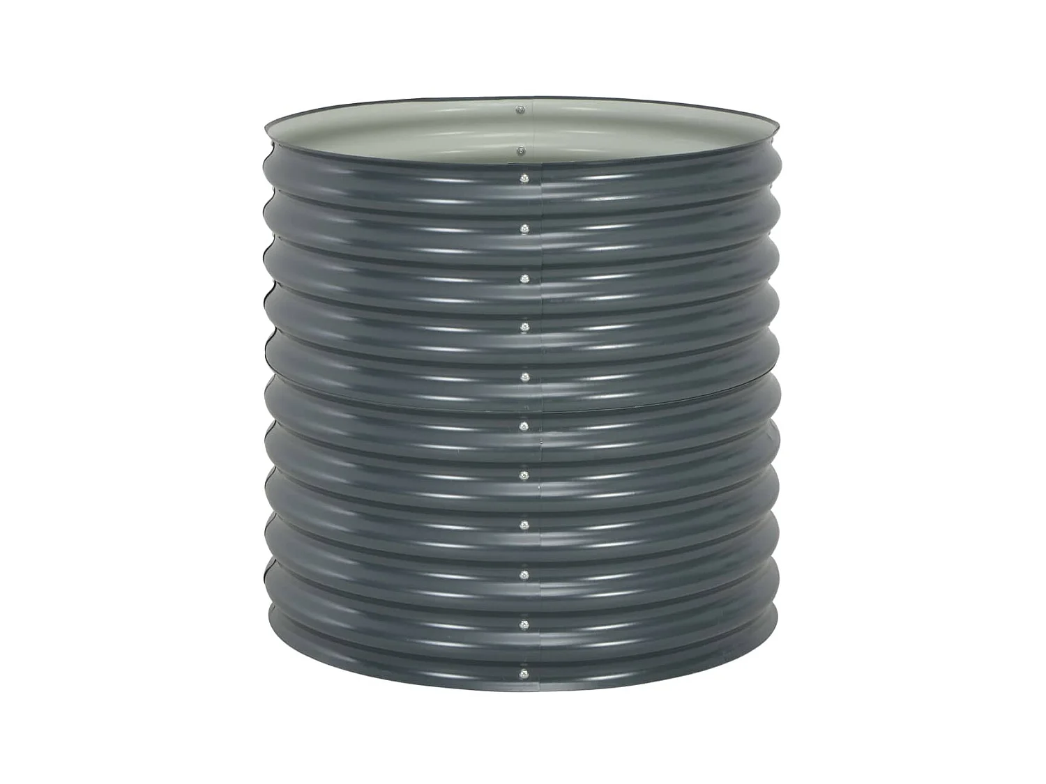 Jardinera de acero galvanizado gris 80x80x81 cm ES18155