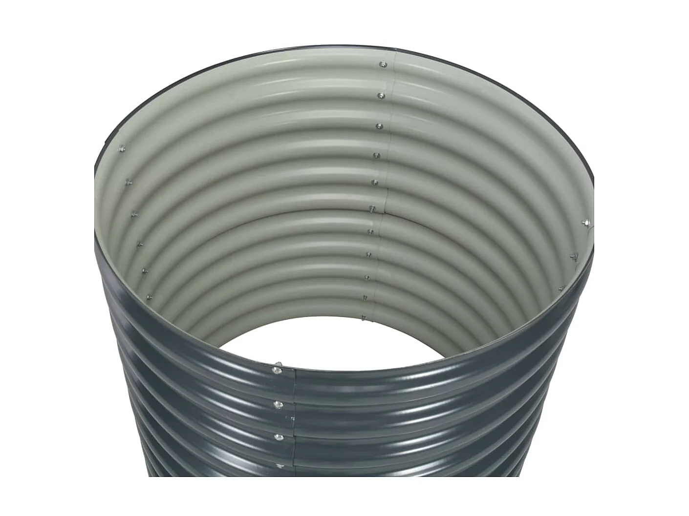 Jardinera de acero galvanizado gris 80x80x81 cm ES18155