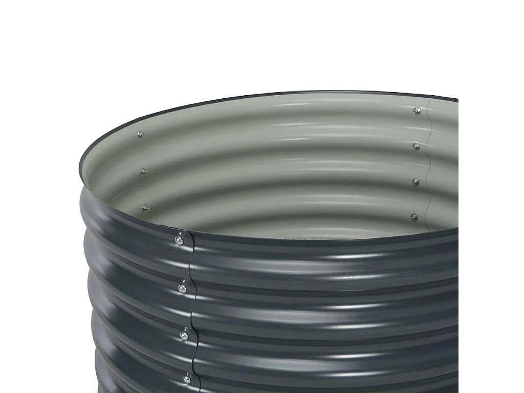 Jardinera de acero galvanizado gris 80x80x81 cm ES18155