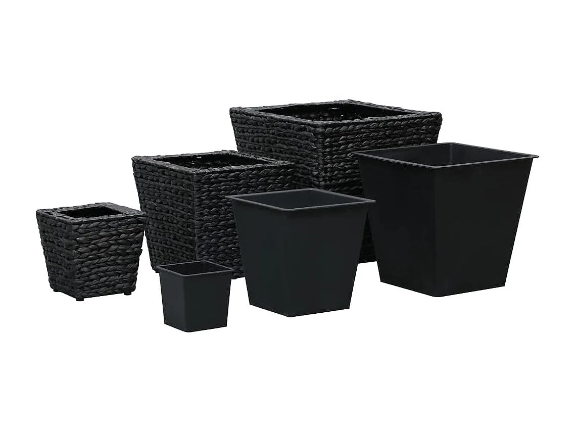 Vasos/floreiras 3 pcs jacinto de água preto PT809767