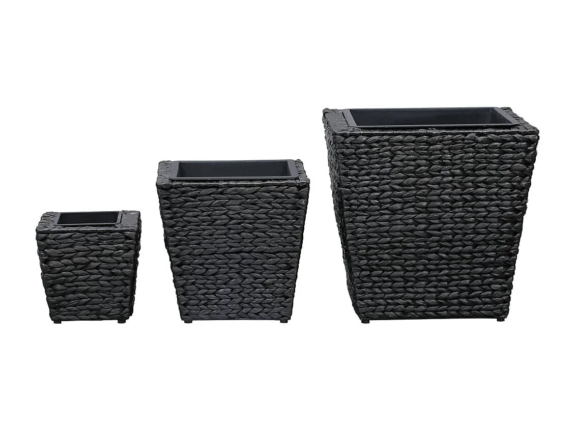 Vasos/floreiras 3 pcs jacinto de água preto PT809767