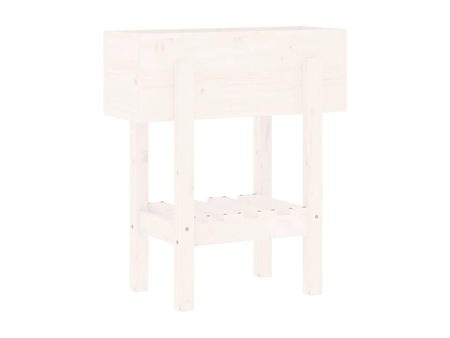 Vaso/floreira de jardim 62x30x69 cm pinho maciço branco PT223936