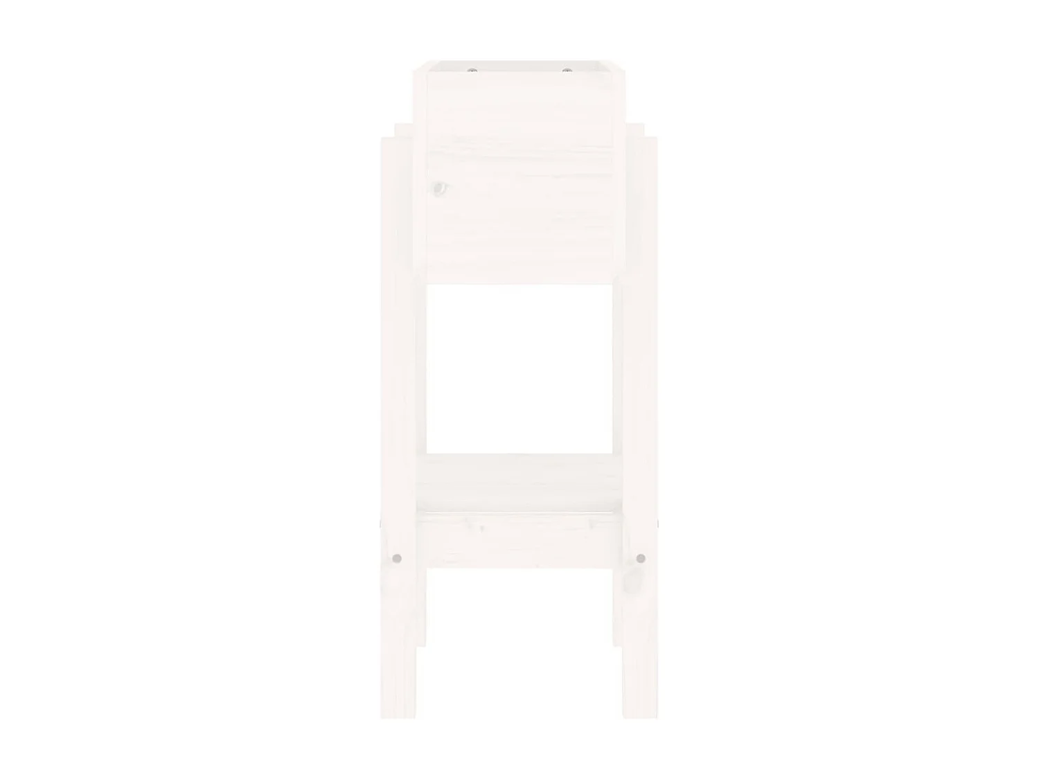 Vaso/floreira de jardim 62x30x69 cm pinho maciço branco PT223936