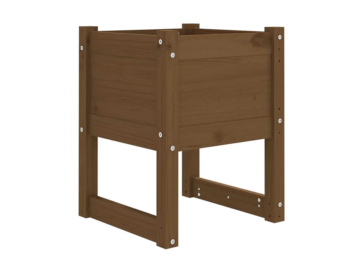 Plantenbak 40x40x52,5 cm massief grenenhout honingbruin NL114628