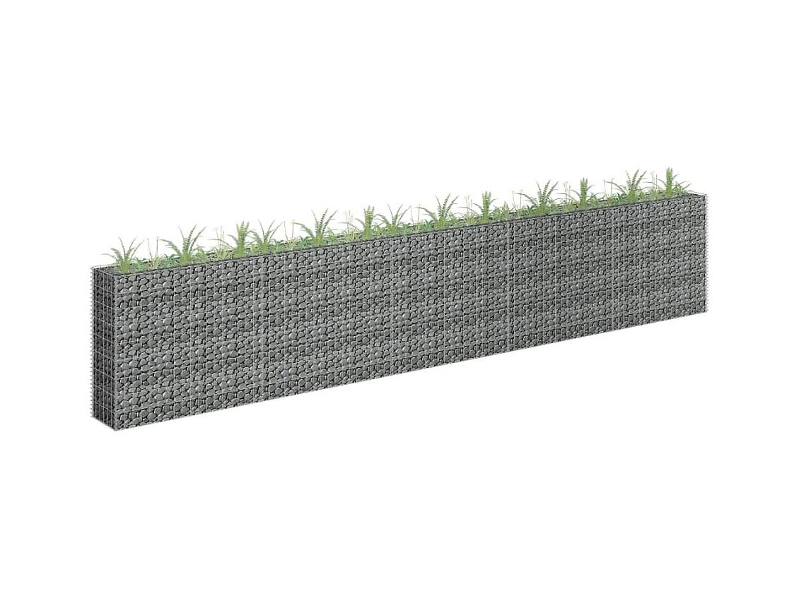 Lit surélevé à gabion Acier galvanisé 450x30x90 cm WVGQ9953