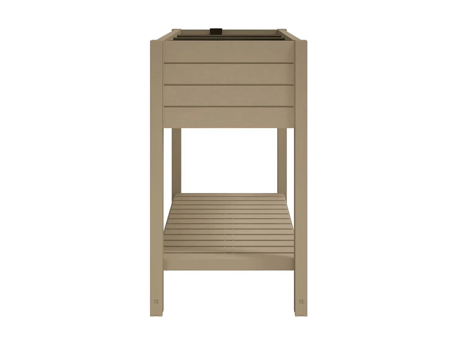 Canteiro elevado 110x45x79 cm polipropileno castanho-claro PT204137