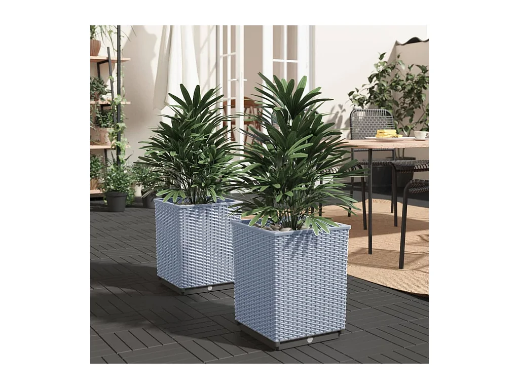 Jardinières 2 pcs gris clair 30x30x37 cm polypropylène BE3431