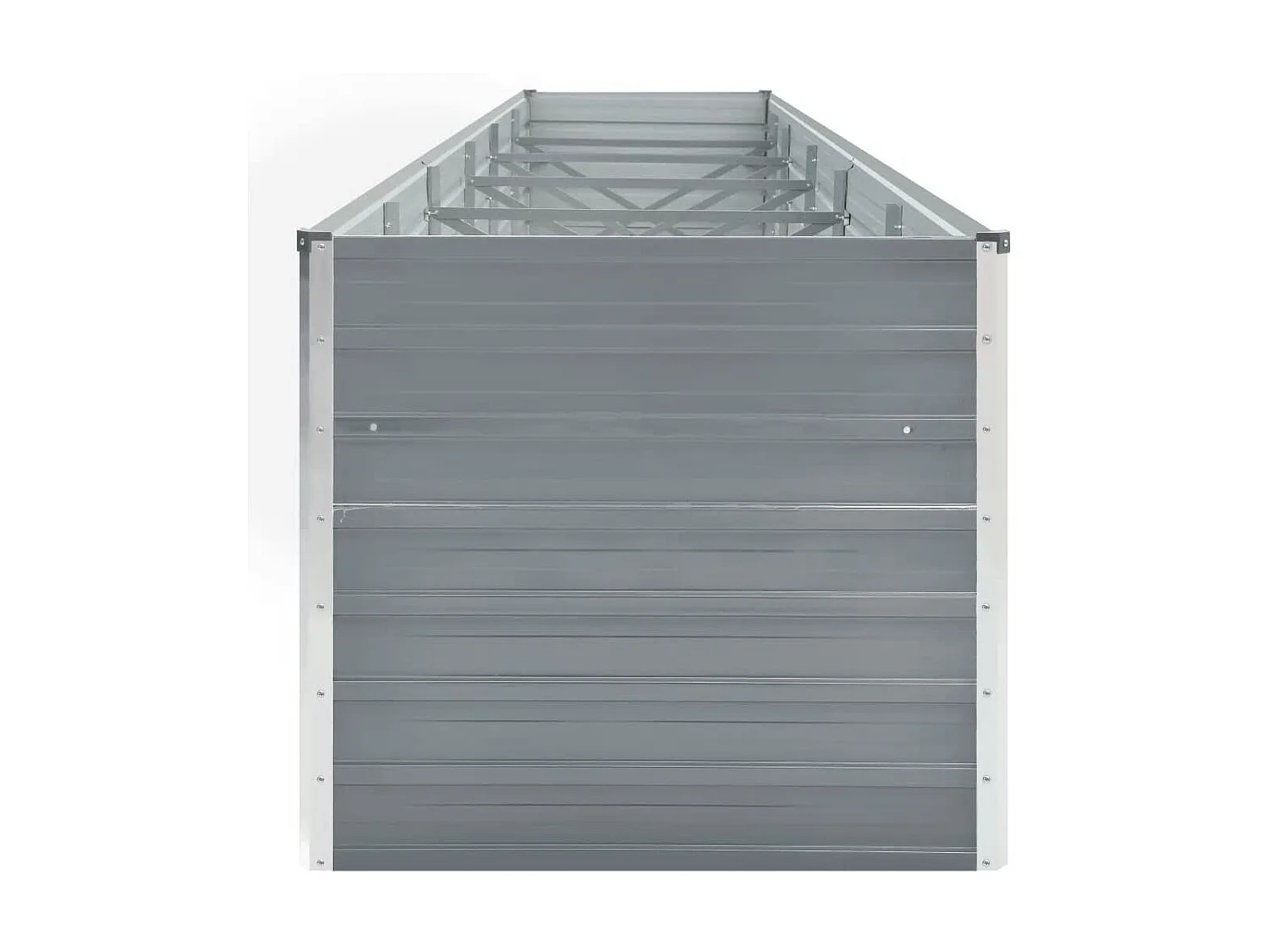 Plantenbak verhoogd 480x80x77 cm gegalvaniseerd staal grijs