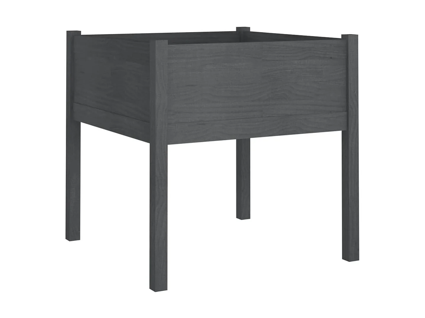 Jardinières 2 pcs Gris 70x70x70 cm Bois de pin massif BE8602