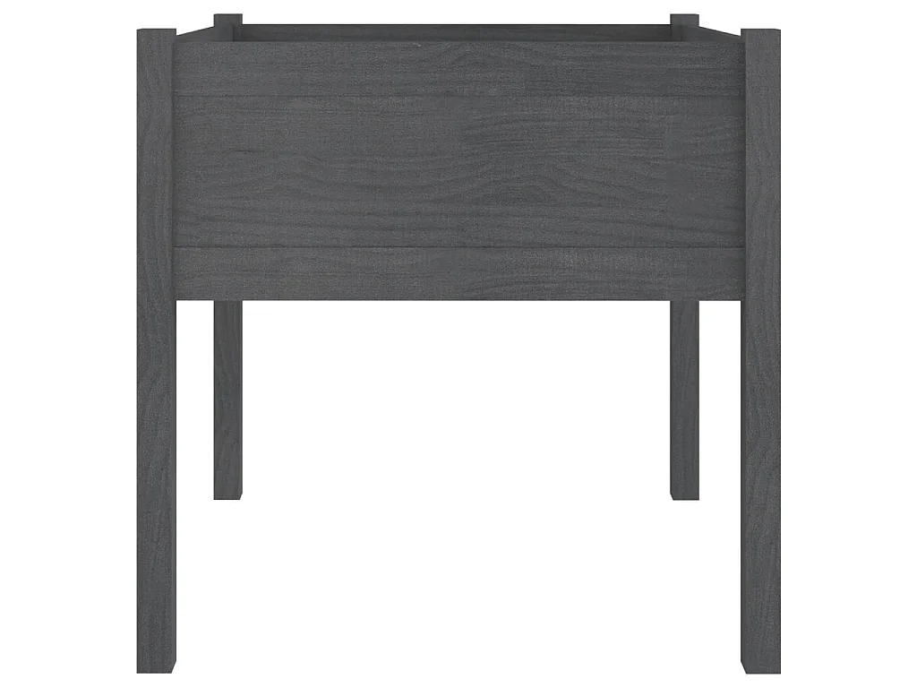 Jardinières 2 pcs Gris 70x70x70 cm Bois de pin massif BE8602