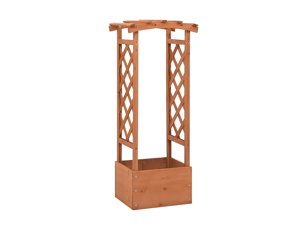 Jardinière à treillis avec arche 49x39x117 cm Bois de sapin BE2711