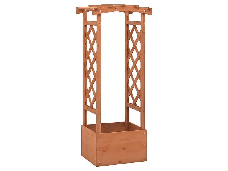 Jardinière à treillis avec arche 49x39x117 cm Bois de sapin BE2711