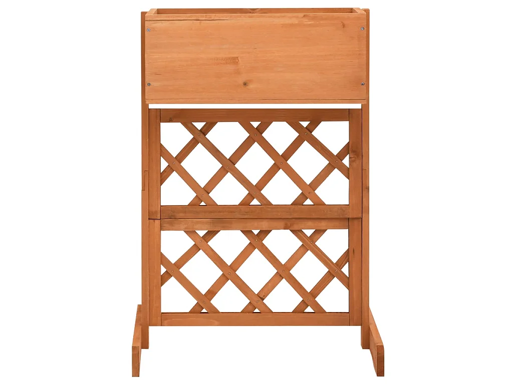 Jardinière à treillis de jardin Orange 45x30x74cm Bois de sapin  BE9782