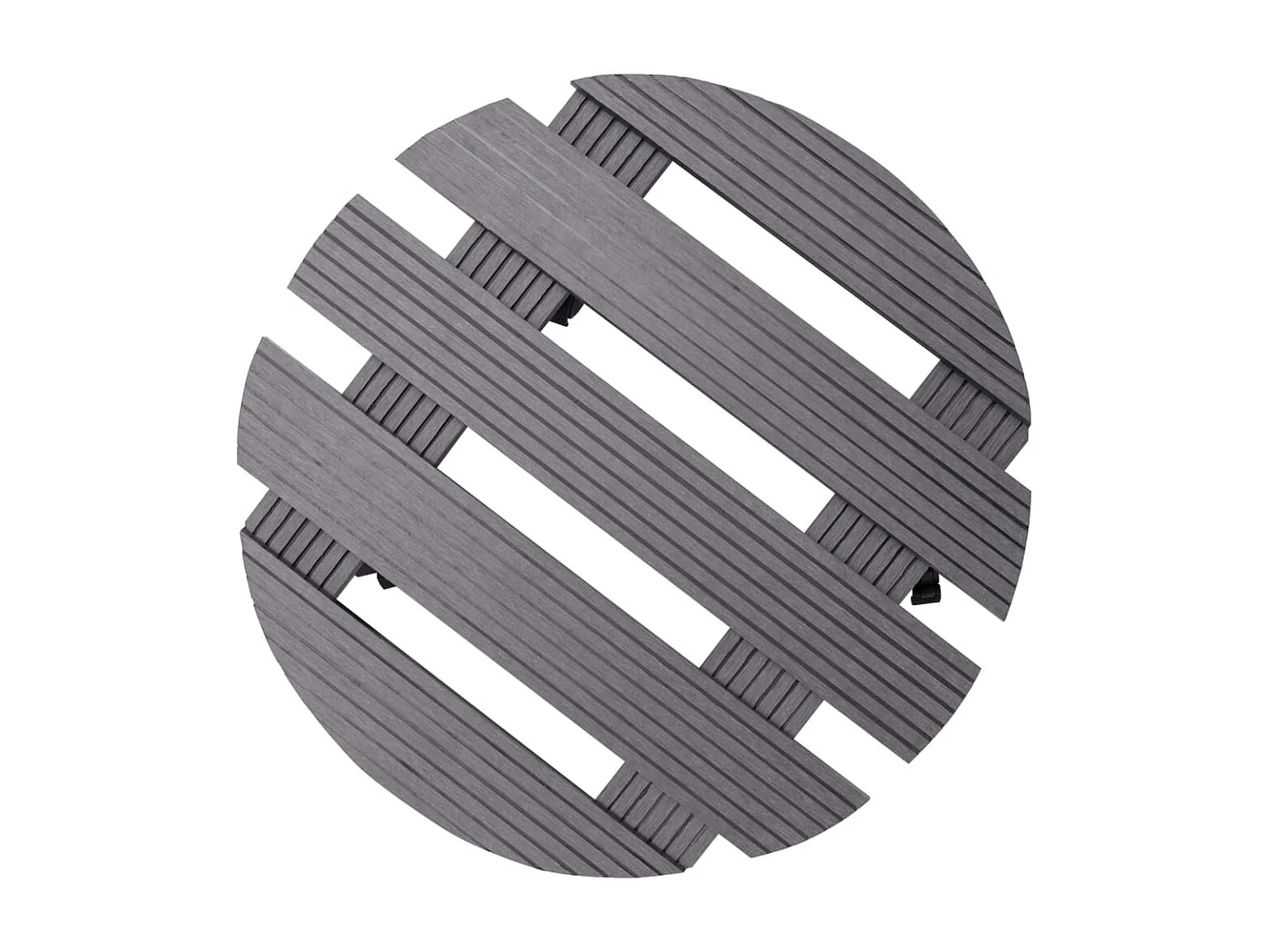 Chariots à plantes 4 pcs Gris Ø30x7,5 cm WPC BE8754