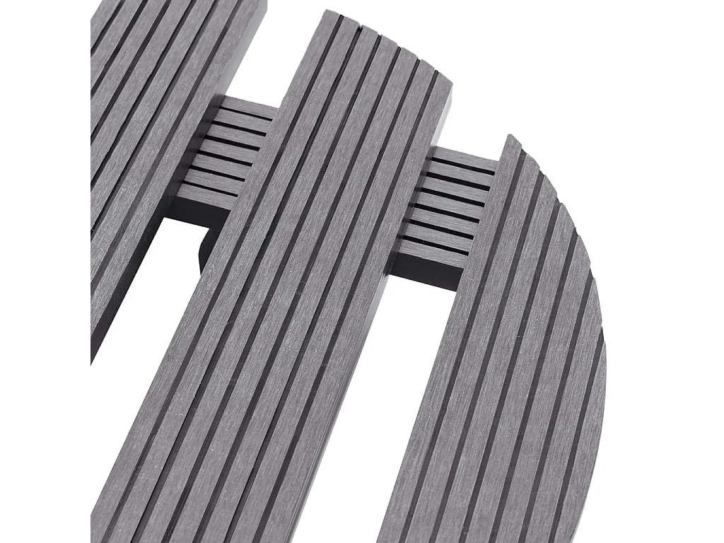 Chariots à plantes 4 pcs Gris Ø30x7,5 cm WPC BE8754