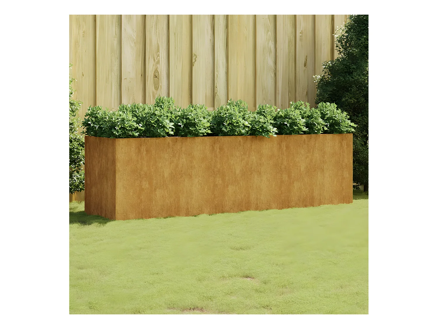 Jardinera acero corten 280x80x80 cm ES65010