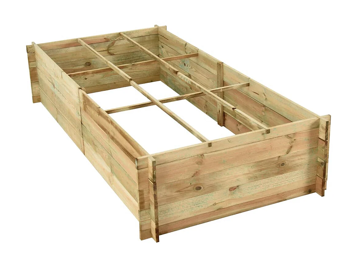 Jardinière pour légumes Bois de pin imprégné 197x100x40 cm BE3272
