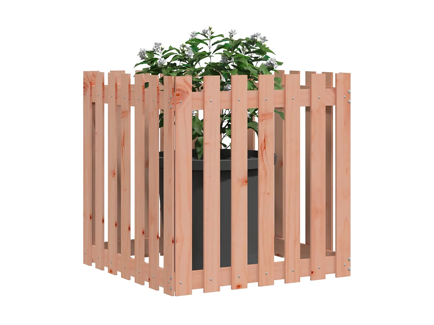 Vaso jardim c/ design cerca 70x70x70 cm madeira douglas maciça PT582973