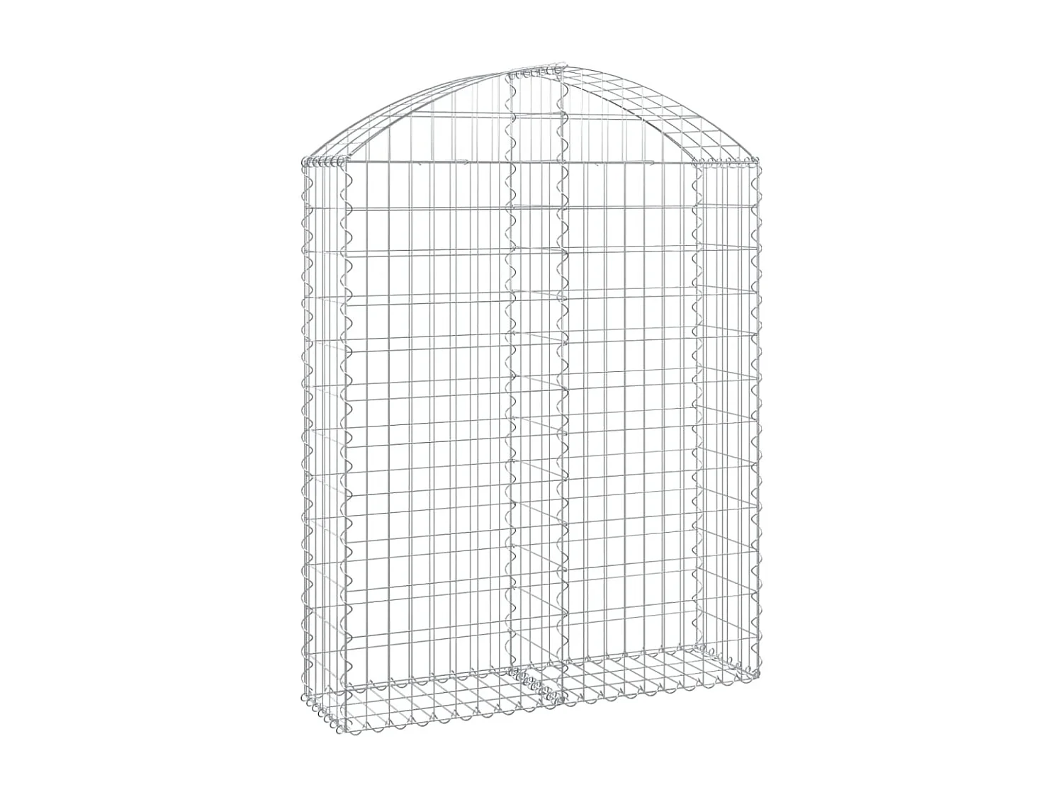 Panier de gabions arqué 100x30x120/140 cm Fer galvanisé WVGQ2669