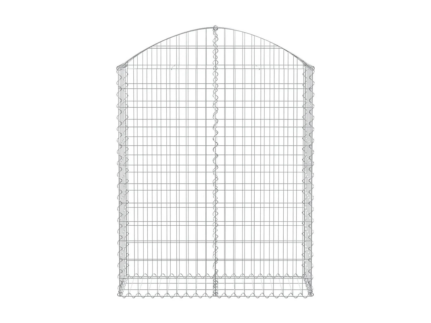 Panier de gabions arqué 100x30x120/140 cm Fer galvanisé WVGQ2669