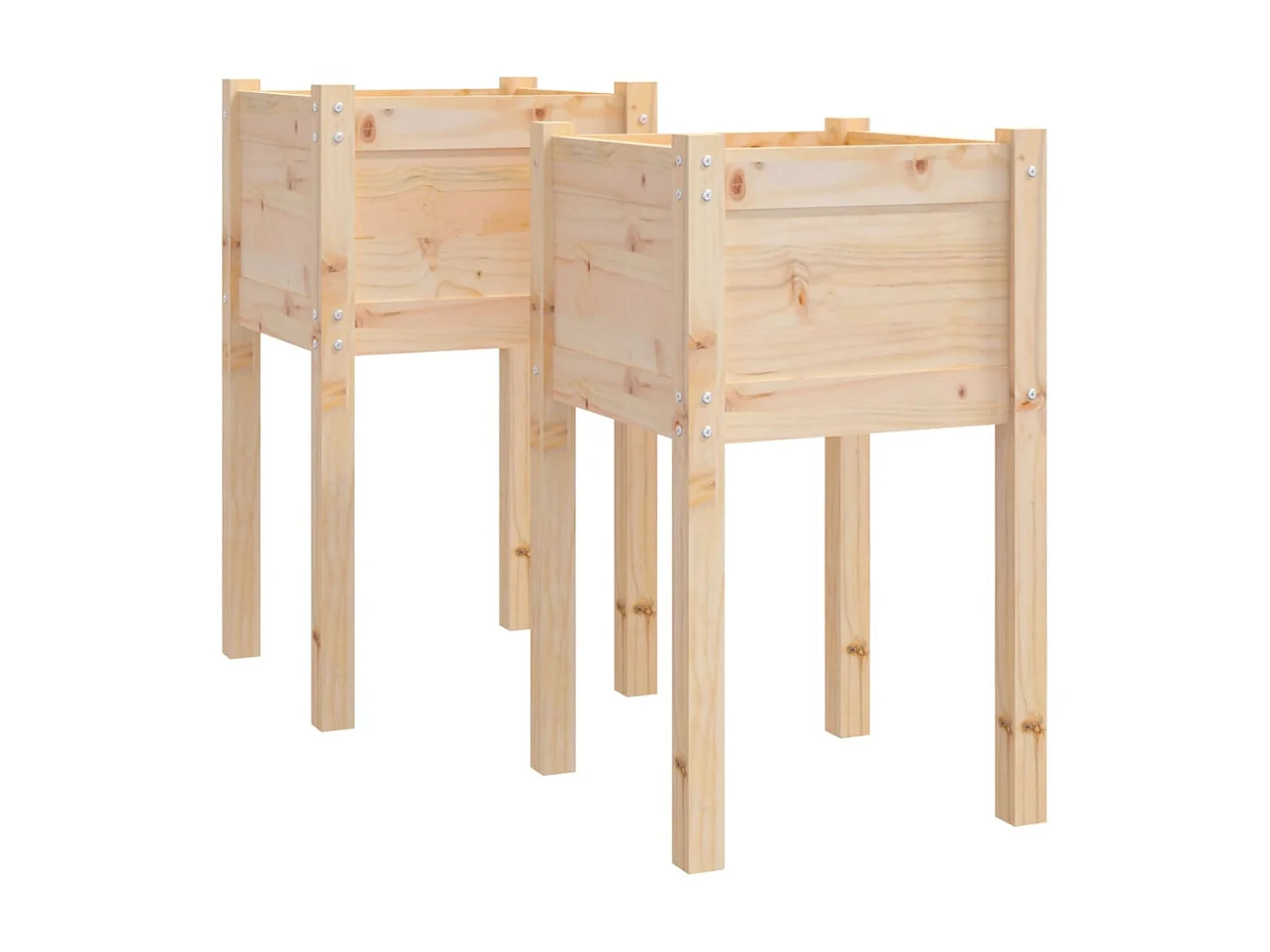 Vasos/floreiras de jardim 2 pcs 40x40x70 cm cm pinho maciço PT969573