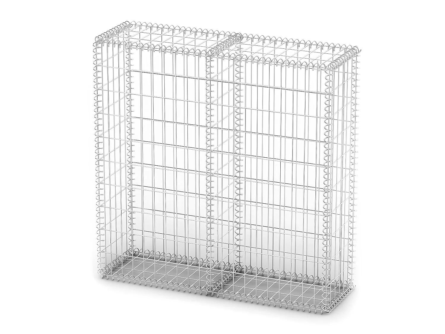 Mur de gabion avec couvercle Fil galvanisé 100 x 100 x 30 cm  WVGQ7752