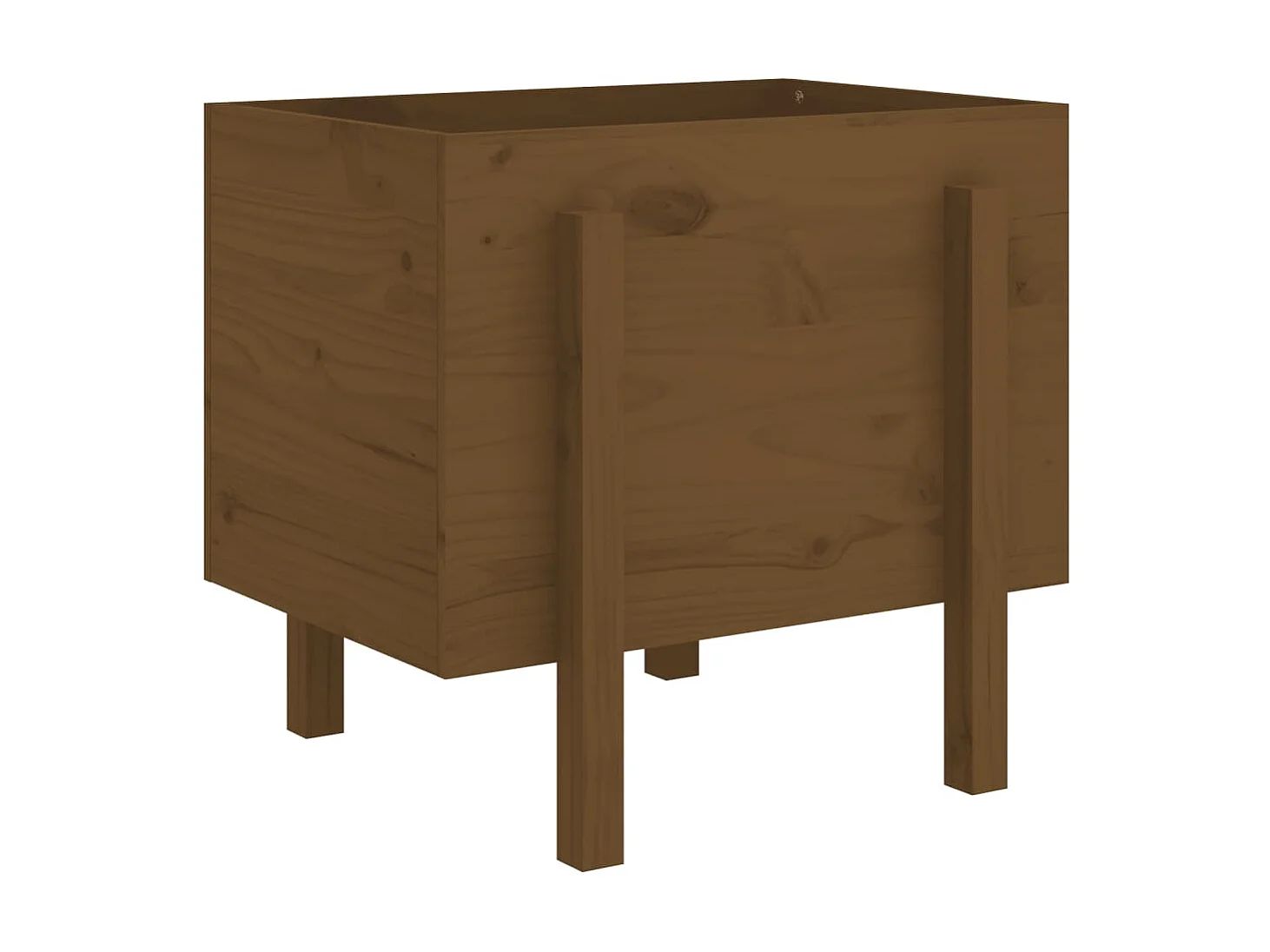 Jardinière marron miel 62x50x57 cm bois massif de pin BE5546