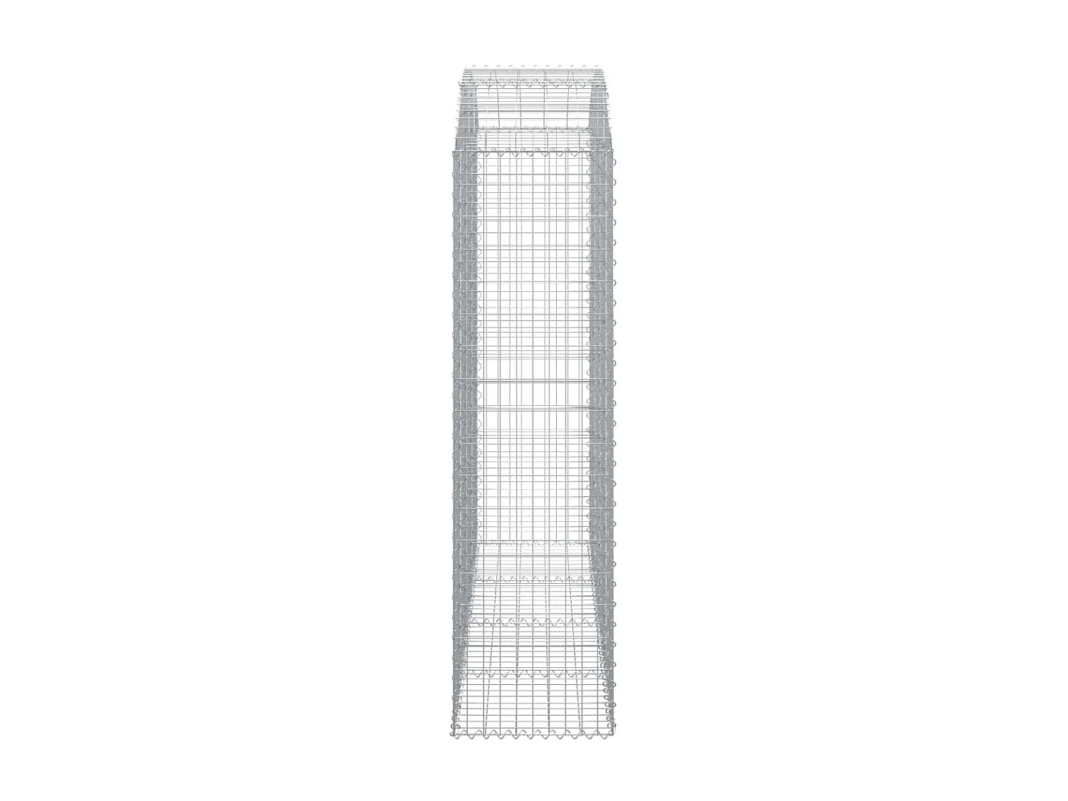Panier de gabions arqué 200x50x180/200 cm Fer galvanisé WVGQ5197