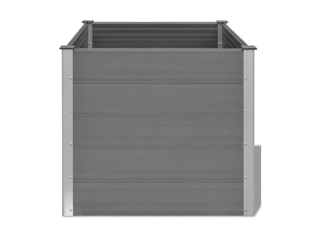 Jardinera de WPC gris 100x100x91 cm ES68897